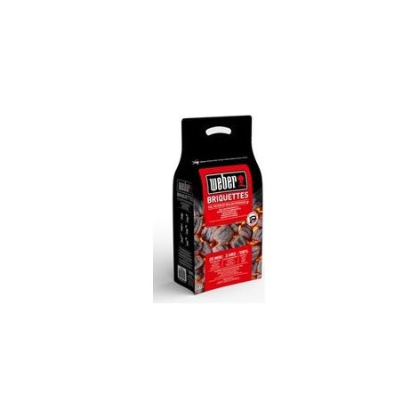 Weber – Sac de briquettes 17590 4 kg – 100 % naturelles – Prêtes en 20 min – Combustion 3h – Chaleur uniforme pour barbecue (1/5)