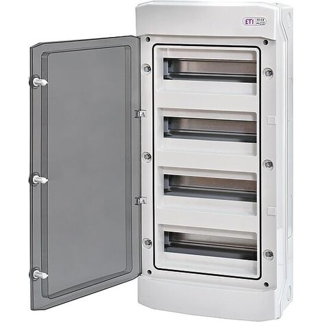 ETI Aufputz-Kleinverteiler, ECH-48PT, 4-reihig, Feuchtraum IP65
