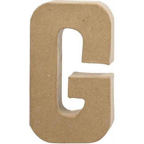 Lettre décorative - Beige - Papier mâché - Intérieur