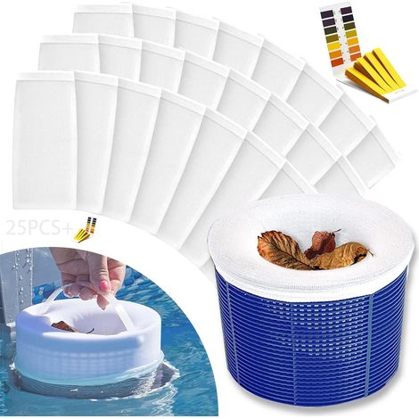 Chaussette Skimmer Piscine,26 Pièces Chaussette Filtre Piscine,Filtre Skimmer Piscine,Chaussette pour Skimmer,Prefiltre Skimmer,Filtre Chaussette Piscine,Pool Skimmer Socks (1/5)
