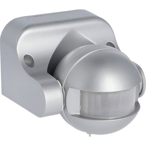 Infrarot Bewegungsmelder Neigbar IP44 180 Grad Silber (1/5)