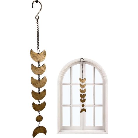 Rustikale Retro Mondphasen Ornament Boho Kunst Ornament (1/5)
