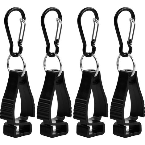 4 pièces Clip Porte-Gant Pince à Gants de Travail Antidérapant Holder Clip de Gants Avec Mousqueton Pince Protection de Travail de Sécurité Clip pou (1/5)