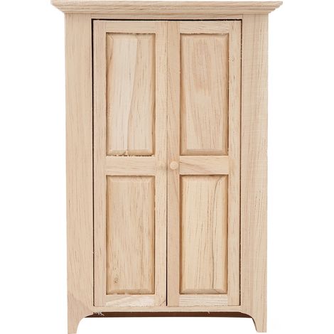 Armoire miniature en bois pour maison de poupée à l'échelle 1:12, accessoire de jouet et meuble factice (1/5)
