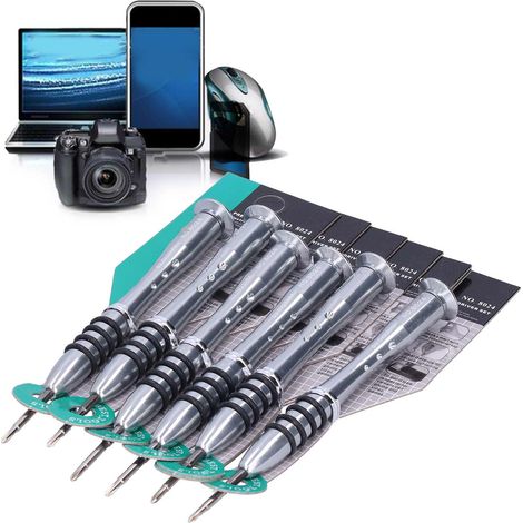 Six tournevis Phillips (8024/6150, Phillips 2,0 mm abrasif au plomb + abrasif au nickel) pour le montage, le démontage et la réparation. (1/5)