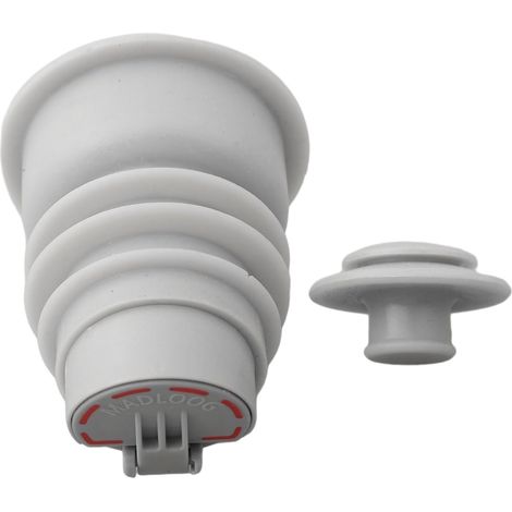 Joint d'étanchéité en silicone à 7 couches, anti-odeur et anti-débordement avec rebond automatique à 90° pour évier de cuisine, salle de bain, machine à laver, gris (45-50 mm) (1/5)