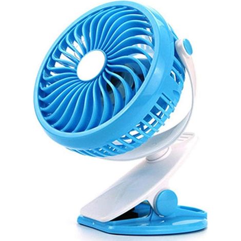 Trade Shop - Ventilatore Orientabile A 4 Pale Stand Con Pinza A Clip Rotazione A 360 Gradi - (1/5)