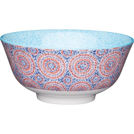 Kitchen Craft Bol gres esmaltado Mosaic, Multicolor, 15.5x7.5cm