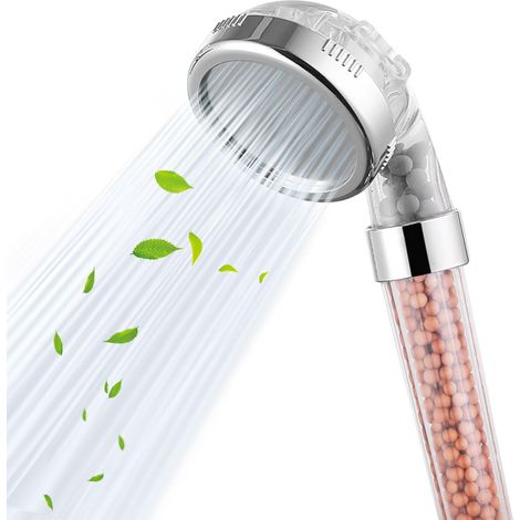 Pommeau de Douche à Main Filtré , Pommeau de Douche Haute Pression à 3 Réglages de Pulvérisation pour Eau Dure/Peau et Cheveux Secs (1/5)