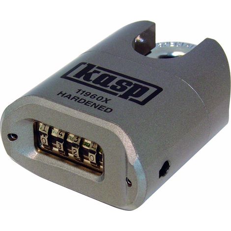 Kasp K11960XD Lucchetto a Combinazione, Grigio, closed shackle (1/5)
