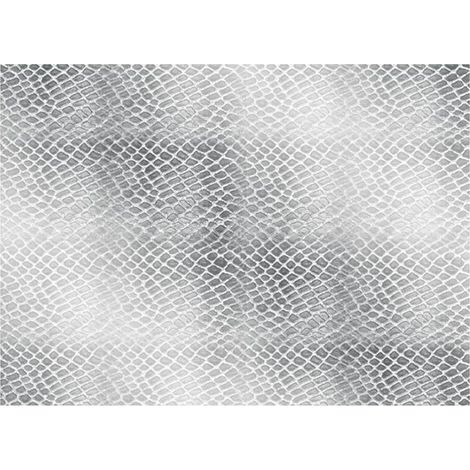 Rouleau d'adhésif décoratif Peau de serpent argent 45 x 150 c (1/2)