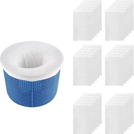 Confezione da 30 sacchetti filtro a rete per skimmer da piscina, 13x22 cm (1/5)