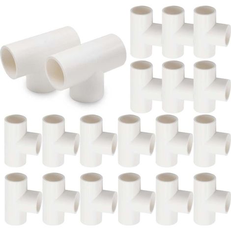 10 Stück 20 mm (1/2 Zoll) PVC-U-Rohrverbinder, Dreiwege-Rohrverschraubung, Garten-Wasserschlauchverbinder