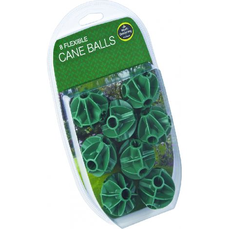 Flexible Cane Balls - For Garden Fruit Cages and Netting Frames - Pack of 8 (1/2)