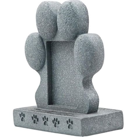 Piedra conmemorativa para perros，Piedra conmemorativa para mascotas，Para exhibir recuerdos，Con marco para fotos，14,7 x 8 x 18 cm (1/5)