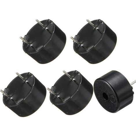 Buzzer Piézo Passif Noir Module d'Alarme Électronique Mini Avertisseur Sonore pour Ordinateurs Imprimantes Composants Électroniques (Lot de 5) (1/5)