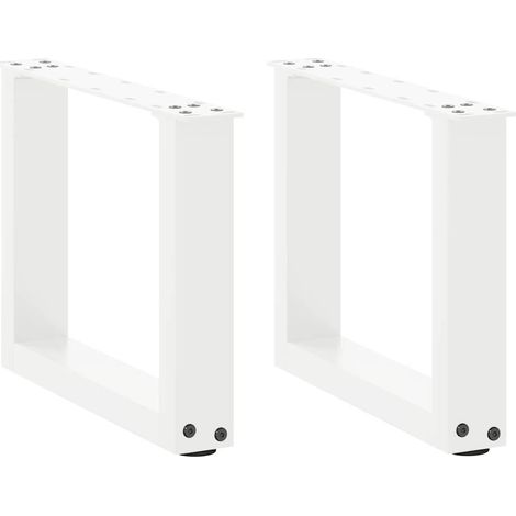 Couchtischbeine U-Form 2 Stk. Weiß 40x(30-31) cm Stahl