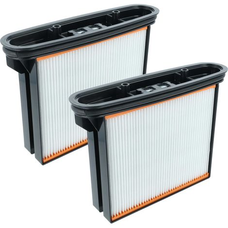 vhbw 2x Filtro plisado plano F8 reemplaza Bosch 2607432014 para aspiradora industrial, seco y húmedo - Elemento filtrante