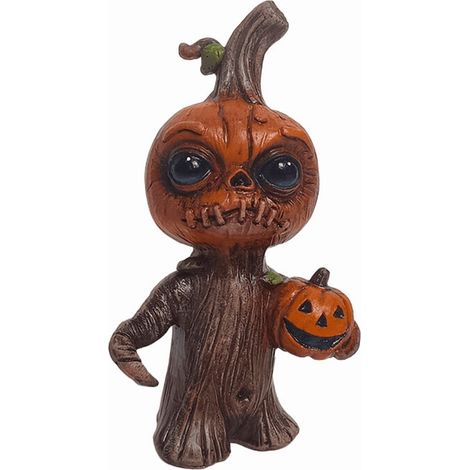 Figurine Citrouille - Figurine Extraterrestre - Décoration Halloween Intérieur Extérieur Jardin Patio Table - 2 Pièces (1/5)