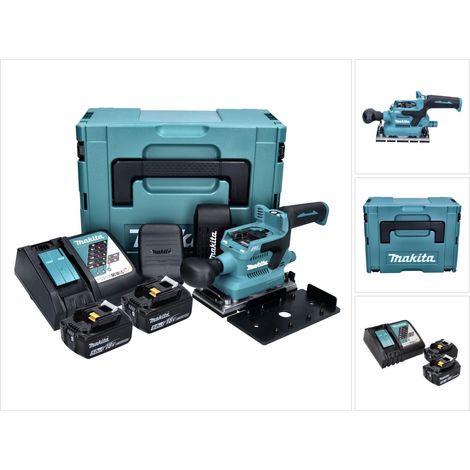 18V Exzenterschleifer Ø93x185 mm MAKITA 2 Batt. BL1850B - DBO380RTJ
