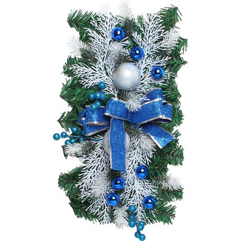 Guirlande lumineuse artificielle pour escalier de noël, décoration pour maison, batterie intégrée, bleu (1/5)