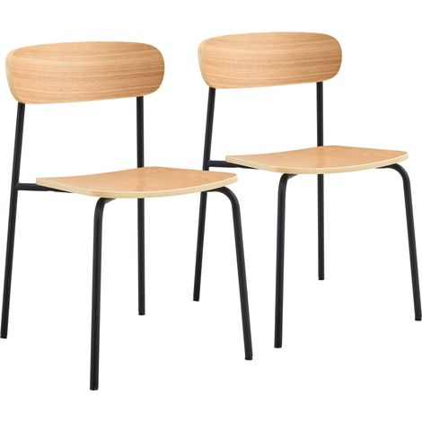 Lot de 2 chaises en bois noir (1/5)