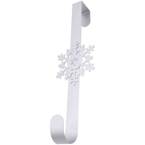 BUNTHAUS Cintre de guirlande de flocon de neige de No毛l - Crochet de porte d'entr茅e pour No毛l, hiver et d茅coration ext茅rieure de No毛l - Couronne de No毛l pour la maison, le bureau, la f锚te de No毛l (1/5)