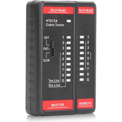 Testeur de câbles réseau RJ11 RJ45 pour lignes téléphoniques, accessoire de mesure HT812A