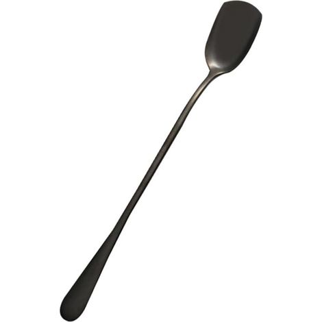 WOONEKY 6 Pièces Cuillères à Glace en Acier Inoxydable Noir (1/5)