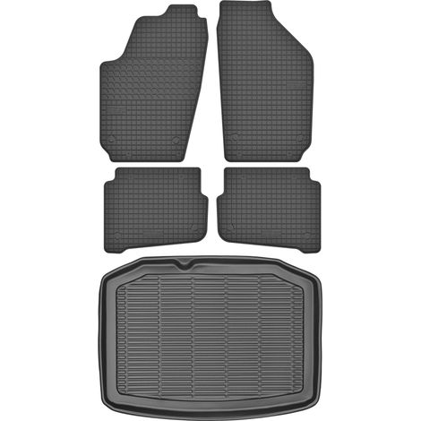 Tappetini per baule MAX-MAT 911902 + MOTOHOBBY 160301 - Volkswagen Polo IV Hatchback dal 2001-2009, lega, OVALI, anteriori e posteriori - Sfusi