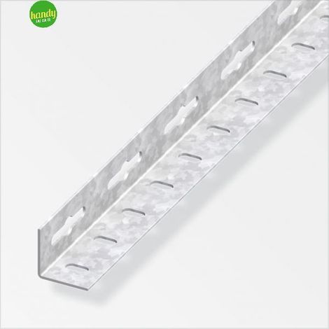 Profilo angolare perforato Alfer Aluminium acciaio zincato lato 23,5x43,5mm lungh. 1m