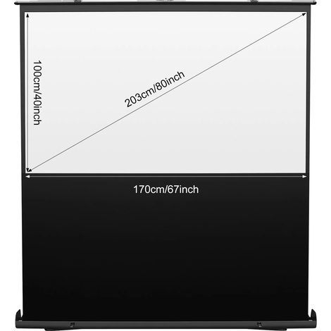 Écran de projecteur, design portable, excellente qualité d'image, 177x99.5cm (1/2)
