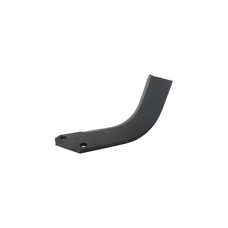 Cuchillo de fresa izquierdo adaptable para motocultor Pasquali, modelo TP. Longitud: 170 mm, diámetro de agujero ø 10,5 mm, distancia entre centros 35 mm.