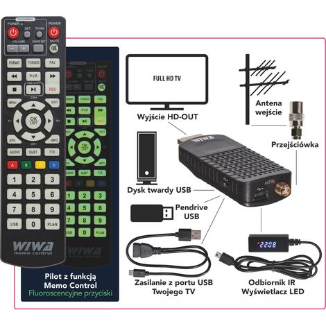 de sintonizzatore led dvb-t/t2 wiwa h.265 mini (1/5)