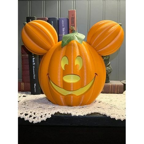 Citrouilles lumineuses Mickey pour Halloween, décorations de Noël intérieures et extérieures, citrouilles lumineuses en résine, figurines de citrouilles pour décorer la maison, le jardin ou la terrass