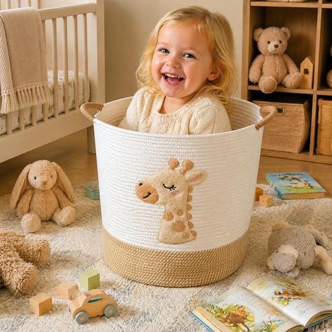 Laundry Basket with Lid, Bamboo Laundry Basket Inner Bag, Laundry Basket Bedroom, Bathroom, Laundry Room, Beige (1/4)