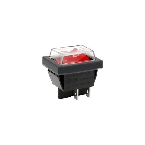 DPST-Ein/Aus-Wippschalter, 4 Anschlüsse, rote Kontrollleuchte, 16 A, 250 V AC, mit wasserdichter Abdeckung (1/5)