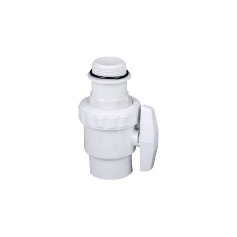 Vanne piscine union filetée mâle femelle 1''1/2 – Raccordement sur préfiltre ou skimmer – Pour espaces confinés – Piscineo (1/5)
