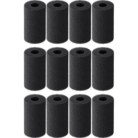 12 Filter Sponges, Aquarium, 8.6 cm, Round, Small Fish, Anti-Suction (1/5)