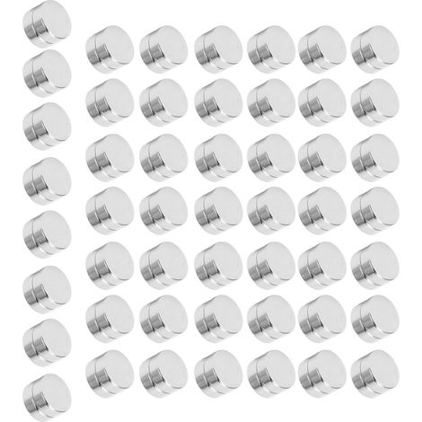 100 aimants néodyme mini ronds à 3 couches, finition électroplaquée, pour tableau noir et tableau. (1/5)
