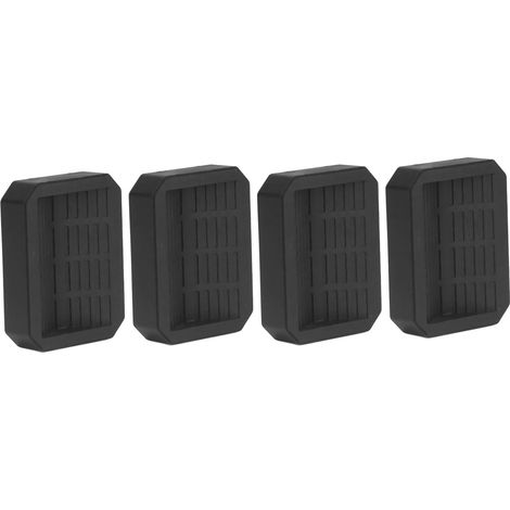 4 Pièces Coussinets de Fixation pour Roulettes de Chaise, Protections Antidérapantes en Caoutchouc pour Réfrigérateur et Bureau, Réduction de Bruit (1/5)