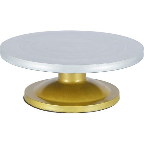 Assiette tournante en plastique renforcé acier 360° pour décoration gâteaux, support pâtisserie maison boutique dessert (1/5)