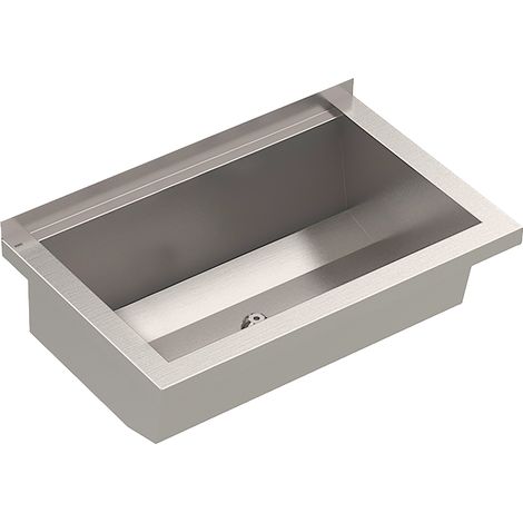 KWC AR Waschrinne, PLANOX, Edelstahl,  Wandmontage, 600x210x382 mm, o. Arm-bank