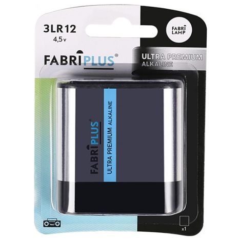 Blister 1 pila 3lr12 4,5v fabriplus super alcalina 0%mercurio11,5x8,5x2,6cm