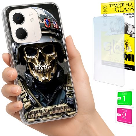 Funda para Oppo A5X Photo con tapa trasera y cristal 9H (1/5)