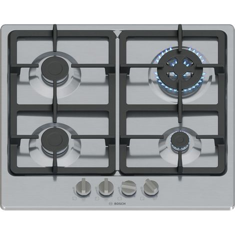 Bosch Serie 4 PGH6B5K90 Piani cottura in acciaio inox Piano cottura da incasso da 58 cm de gas 4 zona/e (1/5)
