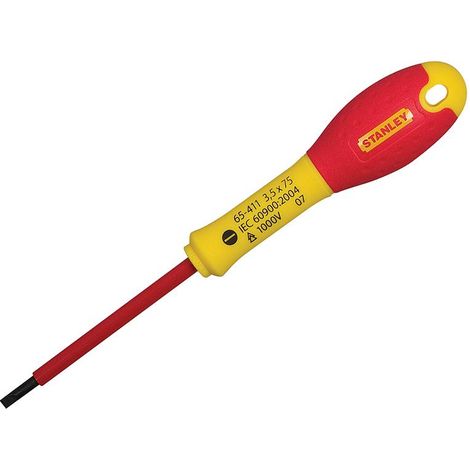 Stanley Tools Fatmax Vde Insulated Screwdriver Parallel Tip 4.0 X 100Mm