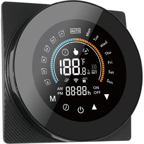 Thermostat intelligent Tuya ZigBee pour chaudière à eau/gaz, contrôleur de température numérique, grand écran LCD, bouton tactile, commande vocale, compatible avec Assistant et Alexa/Xiaodu/Tencent Xi (1/5)