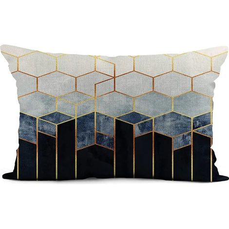 Taie D'oreiller - Lin - 30x50 cm - 40x60 cm - Double Face - Décoration Intérieure Extérieure - Canapé Fauteuil Lit Voiture - 1 Pièce (1/5)