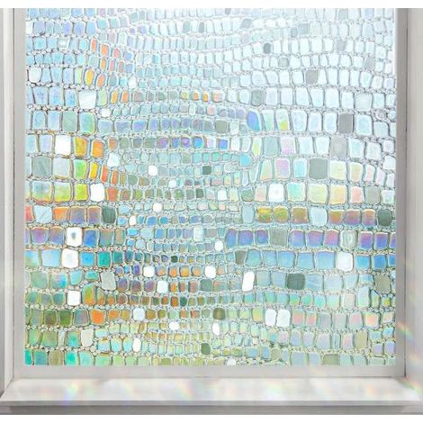 Film de protection solaire statique pour vitres, privatisant les vitraux 90x200cm